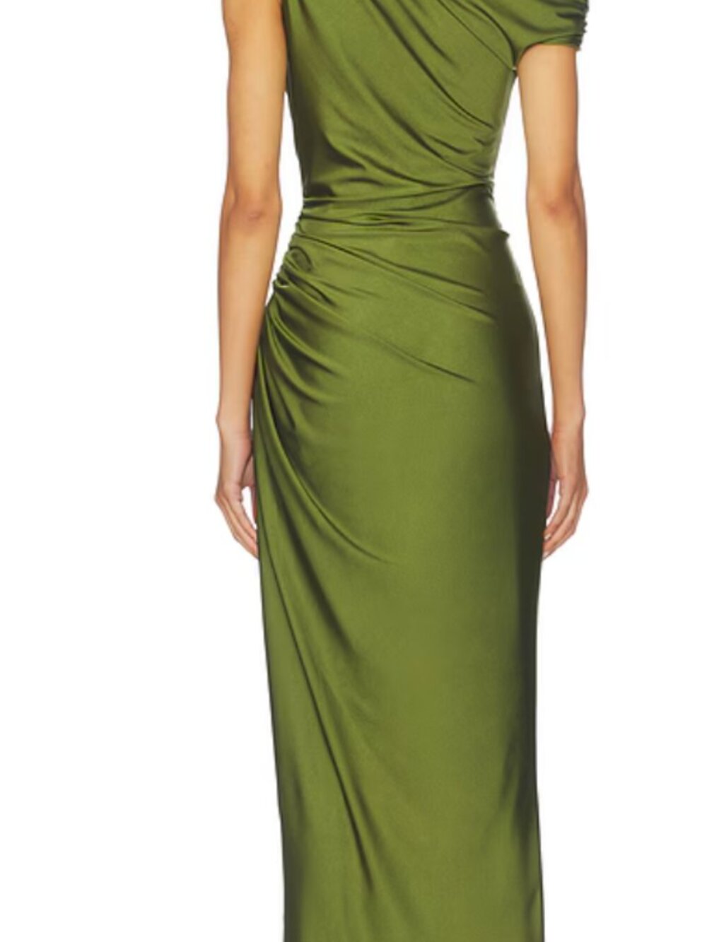 NBD Shilpa Olive Green One Shoulder Maxi Dress XXS (worn only once!) - Picture 3 of 4